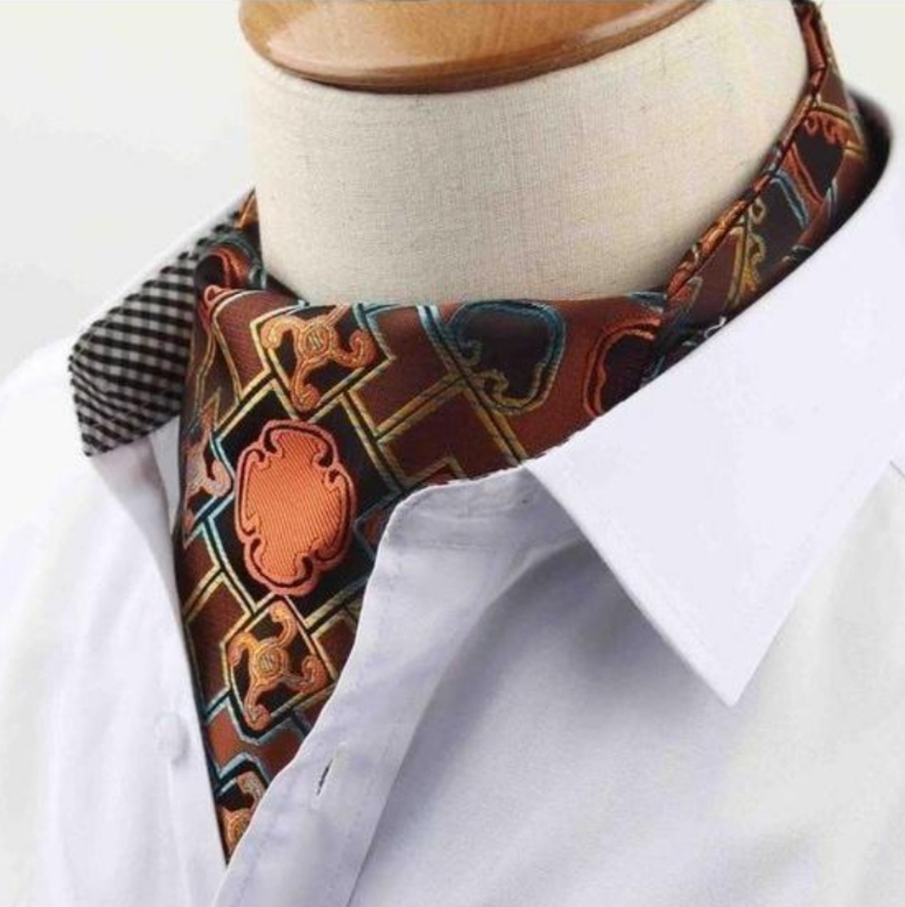 Gentleman's Collection Orange Ascot Tie / Cravat